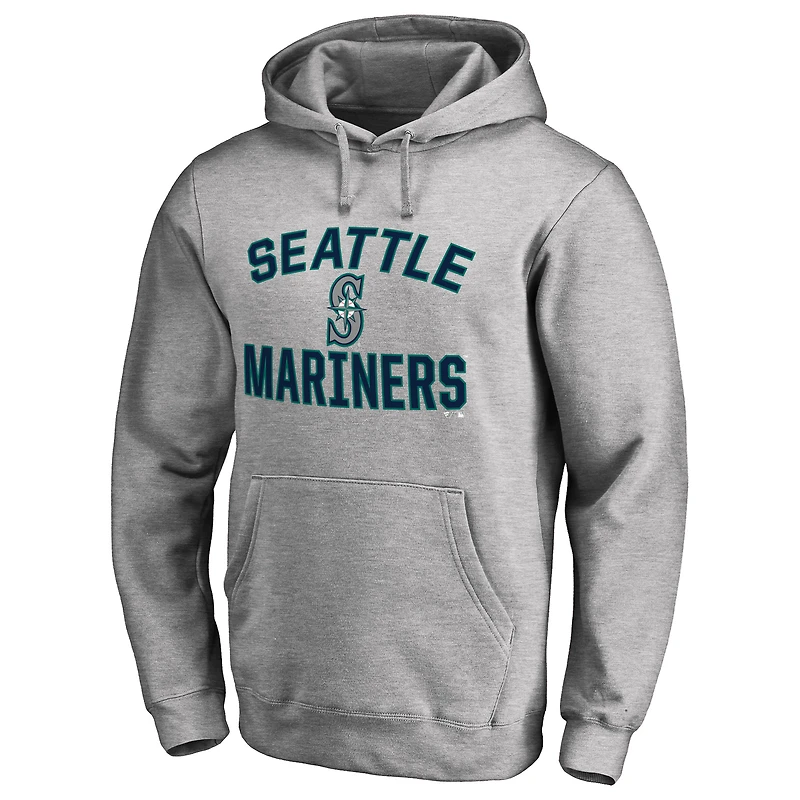 Men's Ash Seattle Mariners Victory Arch Pullover Hoodie