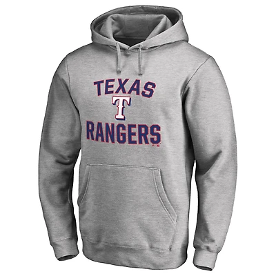 Men's Ash Texas Rangers Victory Arch Pullover Hoodie