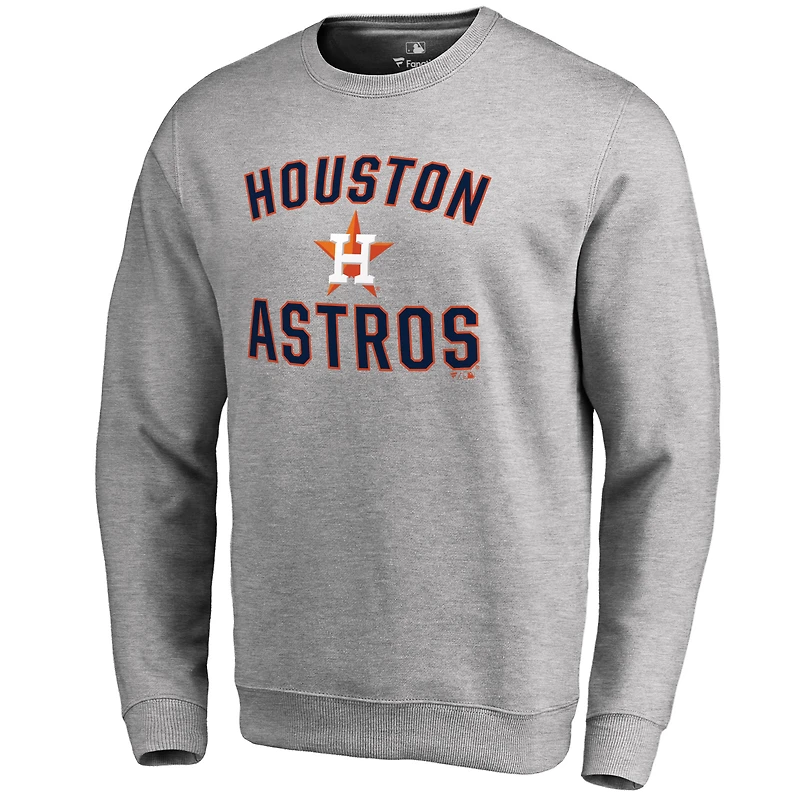 Men's Ash Houston Astros Victory Arch Pullover Sweatshirt