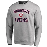 Men's Ash Minnesota Twins Victory Arch Pullover Sweatshirt
