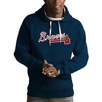 Men's Antigua Navy Atlanta Braves Victory Pullover Hoodie