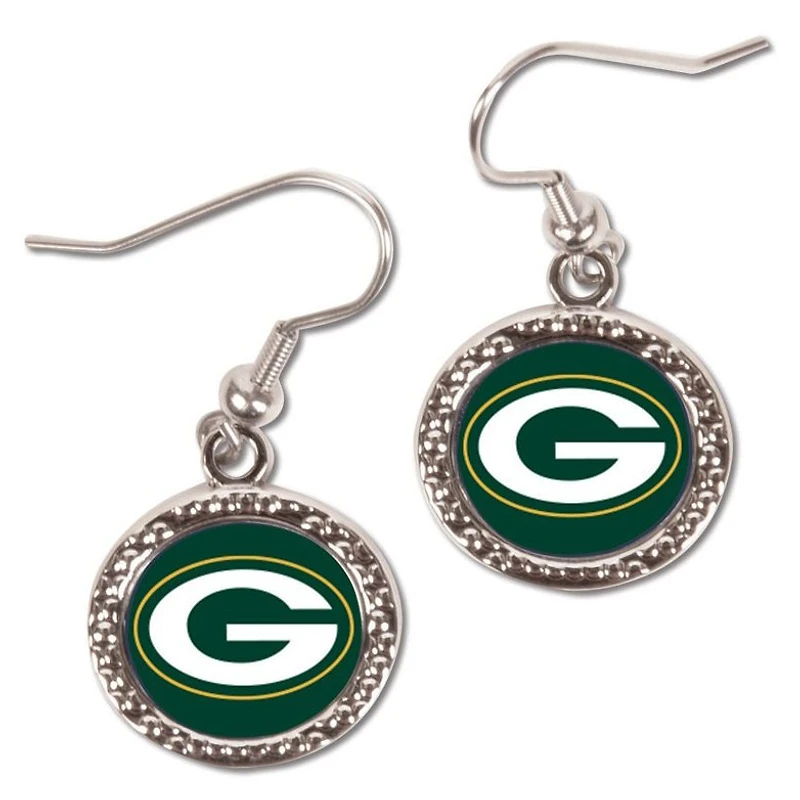 Women's WinCraft Green Bay Packers Round Dangle Earrings