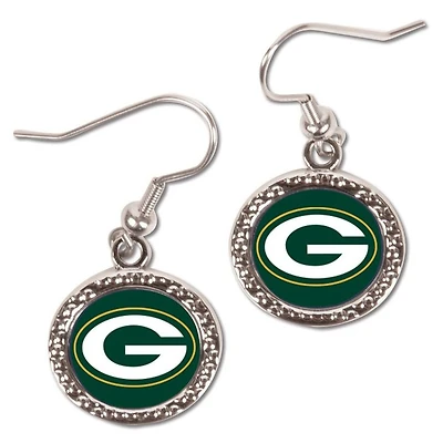 Women's WinCraft Green Bay Packers Round Dangle Earrings
