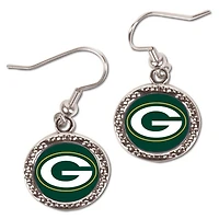 Women's WinCraft Green Bay Packers Round Dangle Earrings