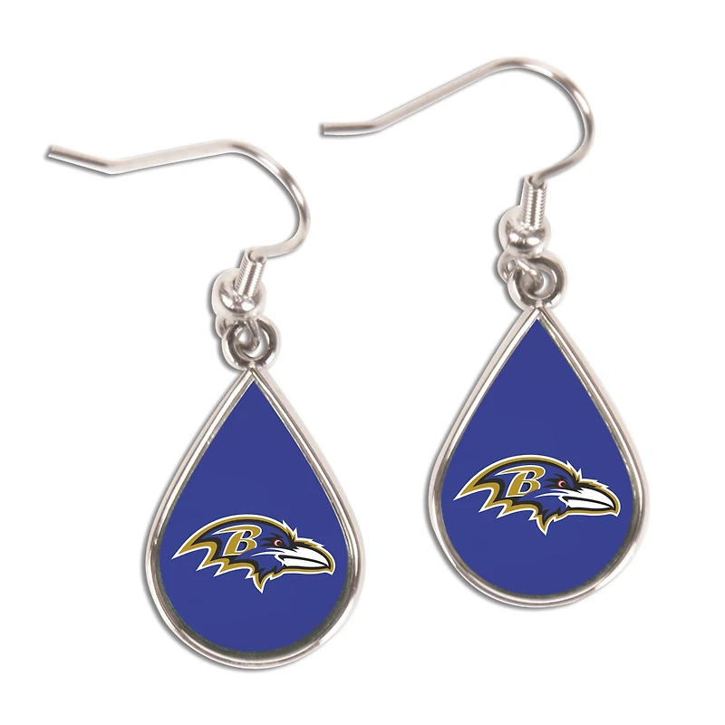 WinCraft Baltimore Ravens Tear Drop Dangle Earrings