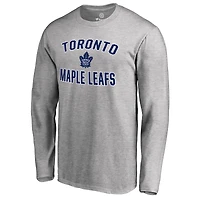 Men's Ash Toronto Maple Leafs Victory Arch Long Sleeve T-Shirt