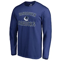 Men's Royal Vancouver Canucks Victory Arch Long Sleeve T-Shirt