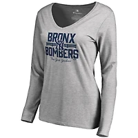 Women's Ash New York Yankees Hometown Collection The Bombers Long Sleeve T-Shirt