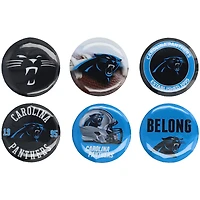 WinCraft Carolina Panthers 2" Button 6-Pack