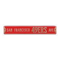 Scarlet San Francisco 49ers 6" x 36" Steel Street Sign