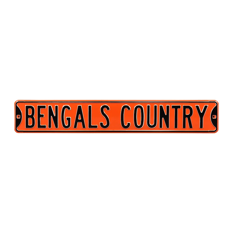 Orange Cincinnati Bengals Country 6" x 36" Steel Street Sign