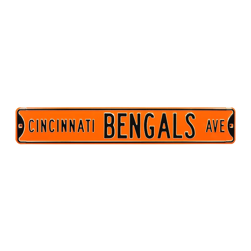Orange Cincinnati Bengals 6" x 36" Steel Street Sign