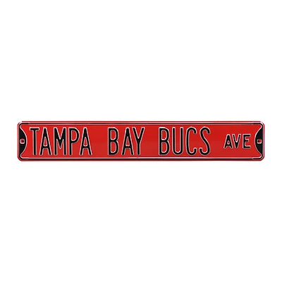 Red Tampa Bay Buccaneers 6" x 36" Steel Street Sign