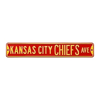 Red Kansas City Chiefs 6" x 36" Steel Street Sign