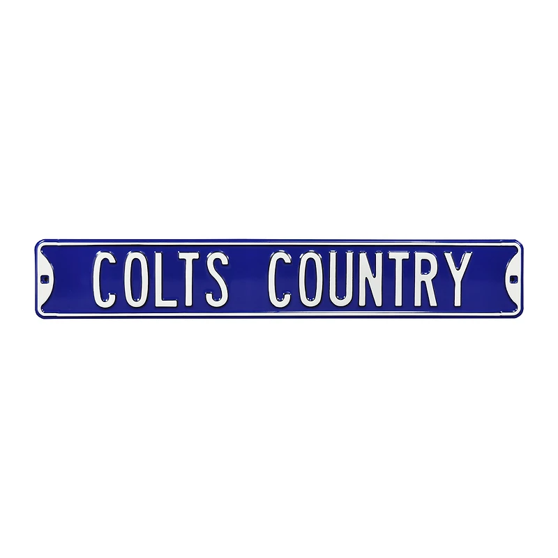 Royal Indianapolis Colts Country 6" x 36" Steel Street Sign
