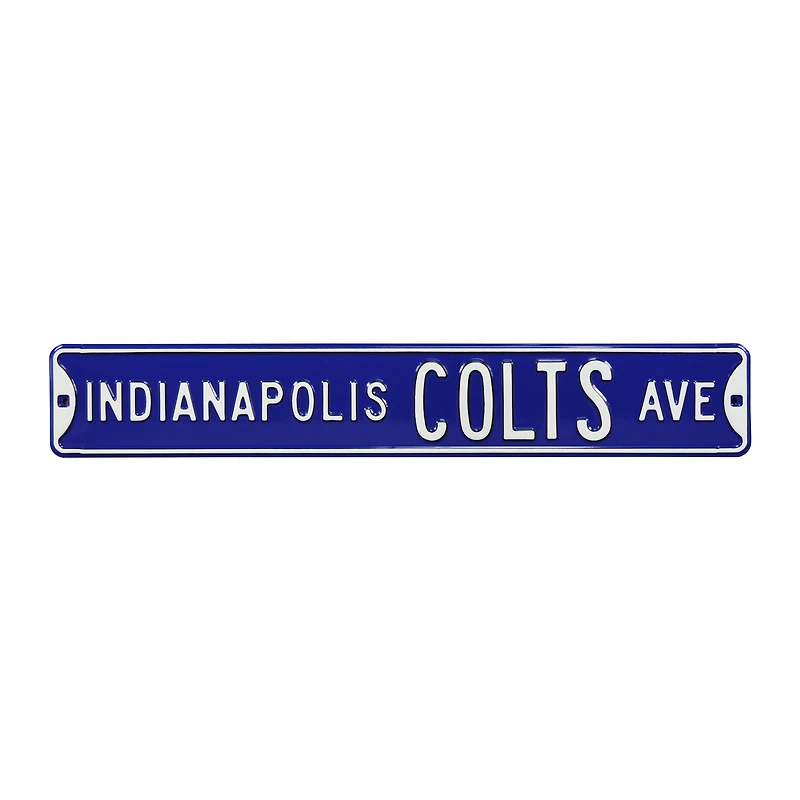 Royal Indianapolis Colts 6" x 36" Steel Street Sign