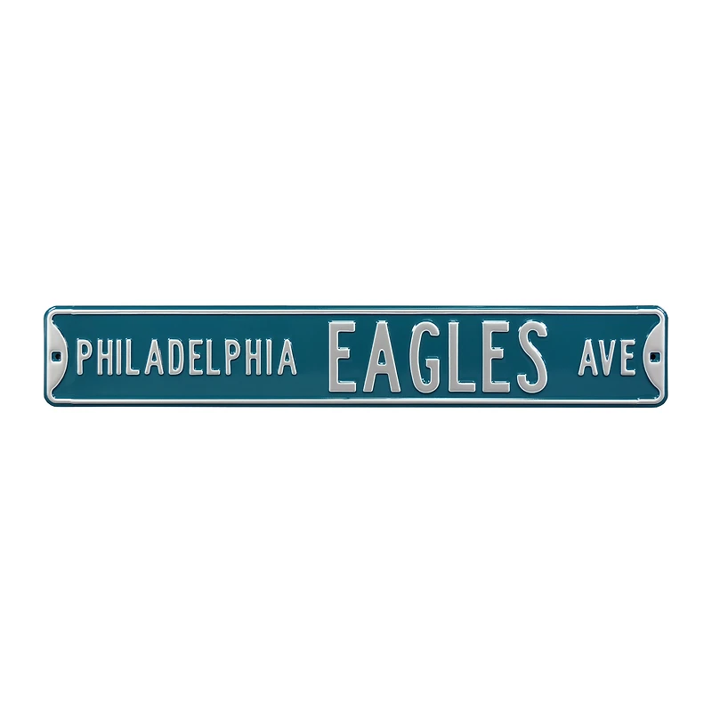 Midnight Green Philadelphia Eagles 6" x 36" Steel Street Sign