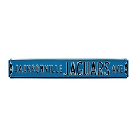 Teal Jacksonville Jaguars Ave 6" x 36" Steel Street Sign