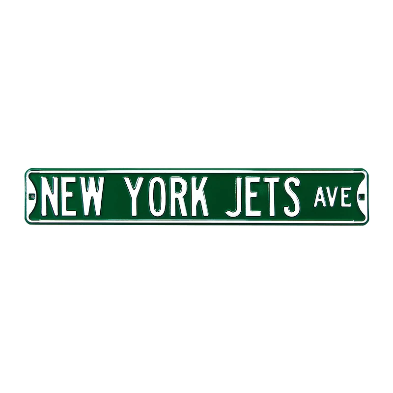 Green New York Jets 6" x 36" Steel Street Sign