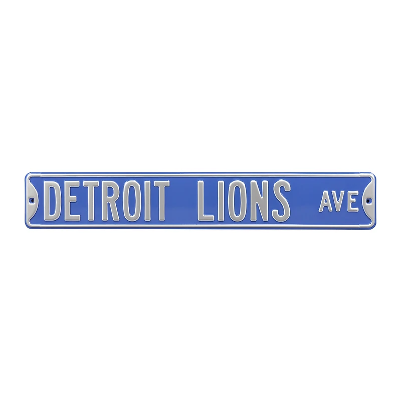 Blue Detroit Lions 6" x 36" Steel Street Sign