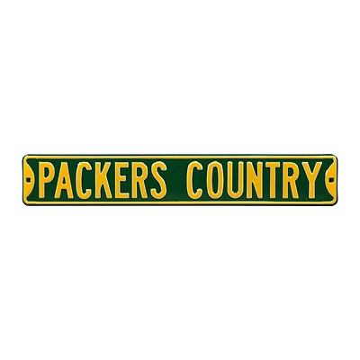 Green Green Bay Packers Country 6" x 36" Steel Street Sign