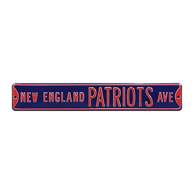Navy New England Patriots 6" x 36" Steel Street Sign