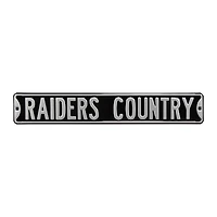 Black Las Vegas Raiders Country 6" x 36" Steel Street Sign