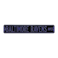 Black Baltimore Ravens 6" x 36" Steel Street Sign