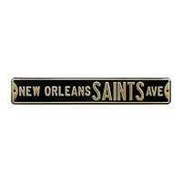 Black New Orleans Saints 6" x 36" Steel Street Sign