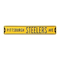 Gold Pittsburgh Steelers 6" x 36" Steel Street Sign