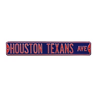 Navy Houston Texans 6" x 36" Steel Street Sign