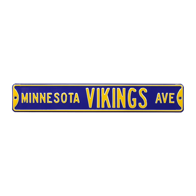 Purple Minnesota Vikings 6" x 36" Steel Street Sign