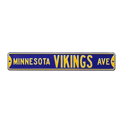 Purple Minnesota Vikings 6" x 36" Steel Street Sign
