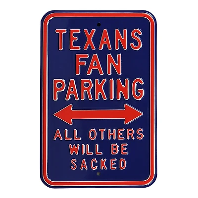 Royal Houston Texans 12" x 18" Steel Parking Sign