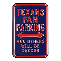 Royal Houston Texans 12" x 18" Steel Parking Sign