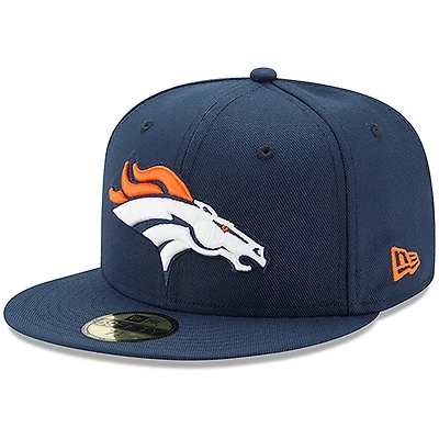Men's New Era Navy Denver Broncos Omaha 59FIFTY Fitted Hat