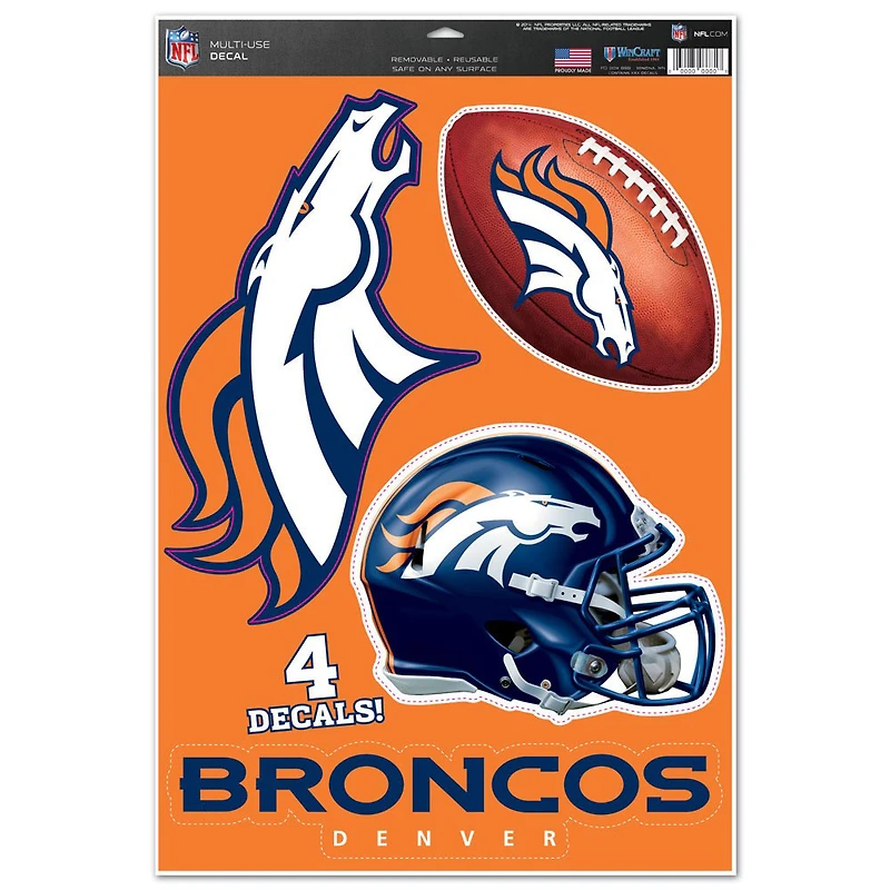 WinCraft Denver Broncos #1 Fan 11" x 17" Multi-Use Decal Sheet