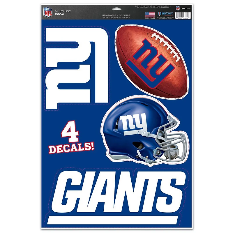 WinCraft New York Giants #1 Fan 11" x 17" Multi-Use Decal Sheet