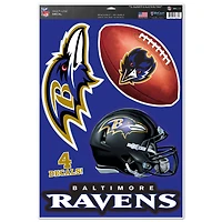 WinCraft Baltimore Ravens 11" x 17" #1 Fan Multi-Use Decal Sheet