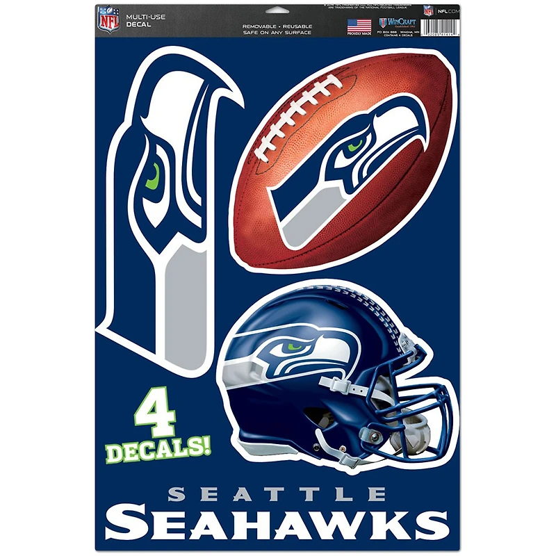 WinCraft Seattle Seahawks 11" x 17" Multi-Use Decal Sheet