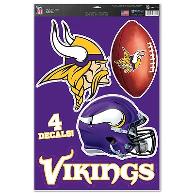WinCraft Minnesota Vikings #1 Fan 11" x 17" Multi-Use Decal Sheet