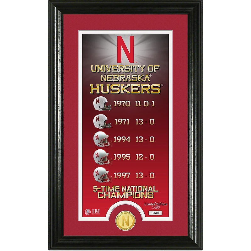 Highland Mint Nebraska Huskers 15" x 22" Legacy Panoramic Photomint
