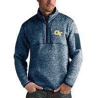 Men's Antigua Navy Georgia Tech Yellow Jackets Fortune Half-Zip Sweatshirt