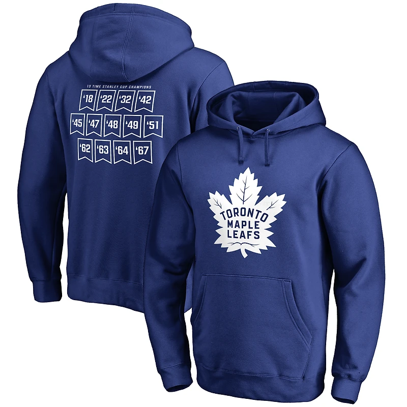 Men's Royal Toronto Maple Leafs Raise the Banner Pullover Hoodie