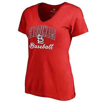 Women's Red St. Louis Cardinals Victory Script T-Shirt