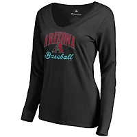 Women's Black Arizona Diamondbacks Victory Script Long Sleeve T-Shirt