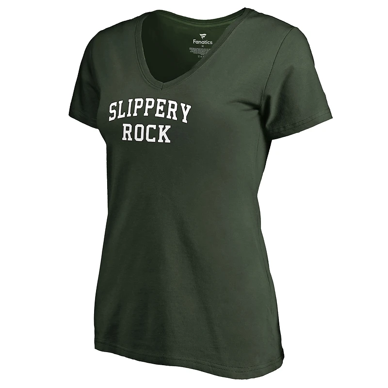 Women's Green Slippery Rock Pride Everyday V-Neck T-Shirt