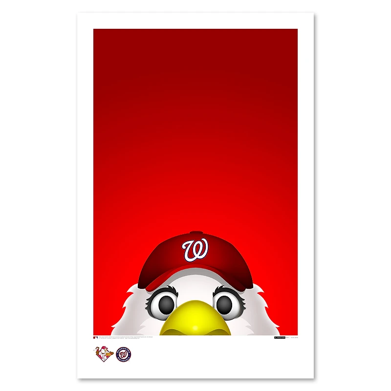 Washington Nationals 11" x 17" Minimalist Screech Wall Art
