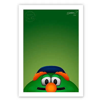 Boston Red Sox 14" x 20" Minimalist Wally The Green Monster Mascot Wall Art