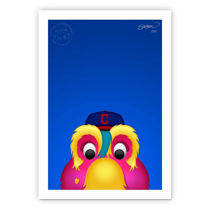 Cleveland Indians 14" x 20" Minimalist Slider Mascot Wall Art
